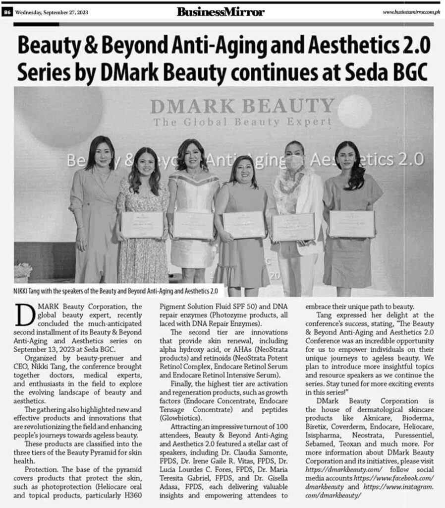 Beauty & Beyond Anti-Aging and Aesthetics 2.0 Series by DMark Beauty continues at Seda BGC - Beautypreneur Ph