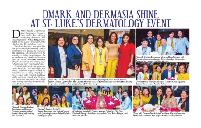 Dmark And Dermasia Shine At St Lukes Dermatology Event - Beautypreneur Ph