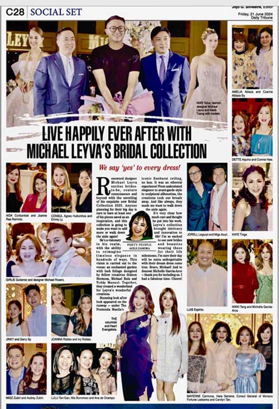 Michael Leyva Bridal Collection Newspaper