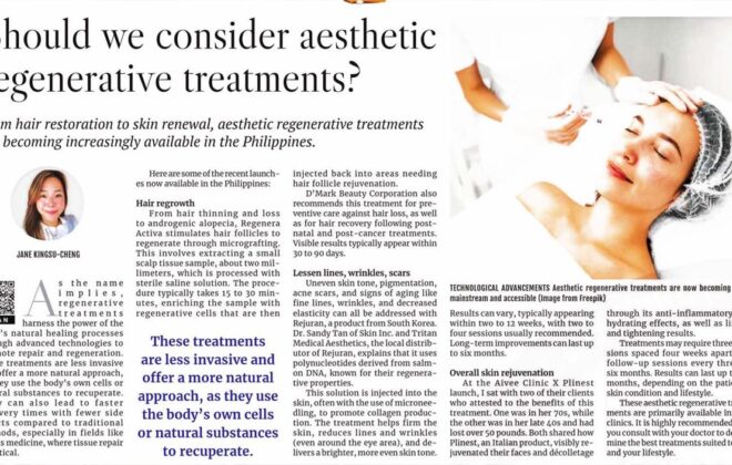 Should we consider aesthetic regenerative treatments